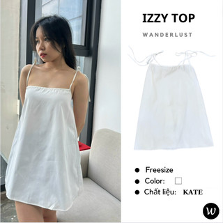 Izzy Top_Áo 2 trắng cột dây vai dễ thương