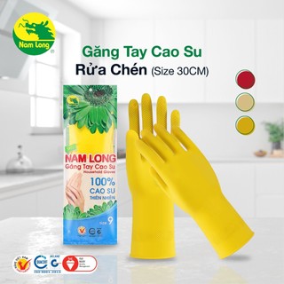 Găng Tay Cao Su (Size 30CM) Rửa Chén, Giặt Đồ, Lau Chùi, Làm Bếp - Găng Tay Cao Su Nam Long