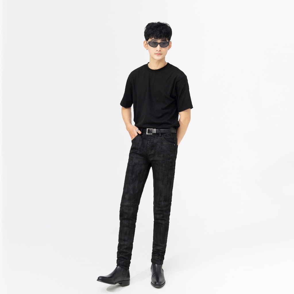Quần Denim Jean Đen Wax - Waxed cao cấp fom skinny - Roy Design