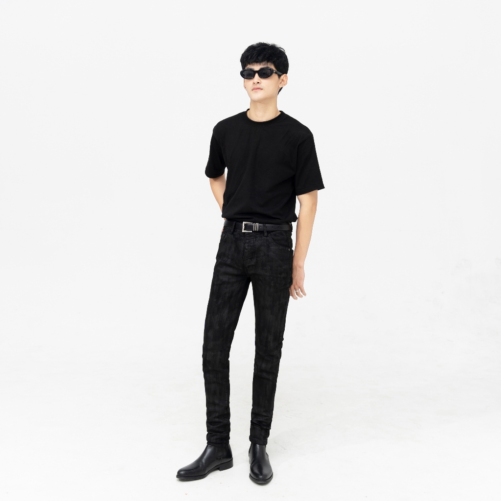 Quần Denim Jean Đen Wax - Waxed cao cấp fom skinny - Roy Design