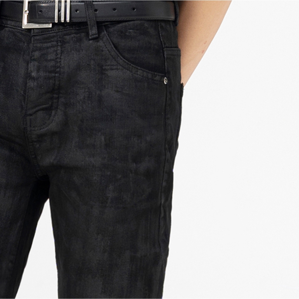 Quần Denim Jean Đen Wax - Waxed cao cấp fom skinny - Roy Design