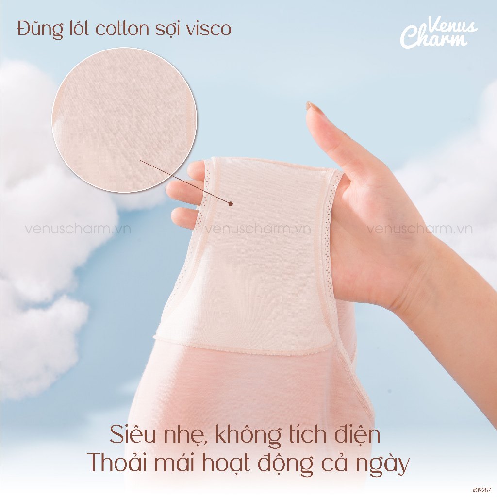 Quần lót nữ cotton sợi lông cừu nhẹ nhàng êm ái Venus Charm 09287