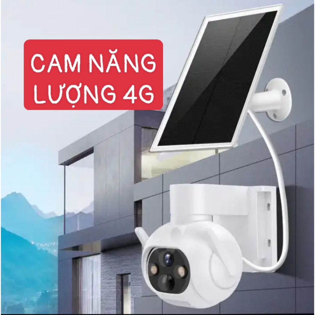 Camera năng lượng mặt trời 4g ICSEE quan sát 4K bên ngoài, năng lượng mặt trời, không dùng điện, có pin APP iCSee
