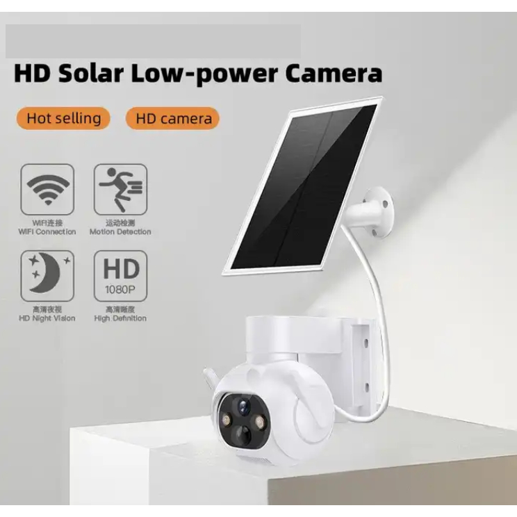 Camera năng lượng mặt trời 4g ICSEE quan sát 4K bên ngoài, năng lượng mặt trời, không dùng điện, có pin APP iCSee