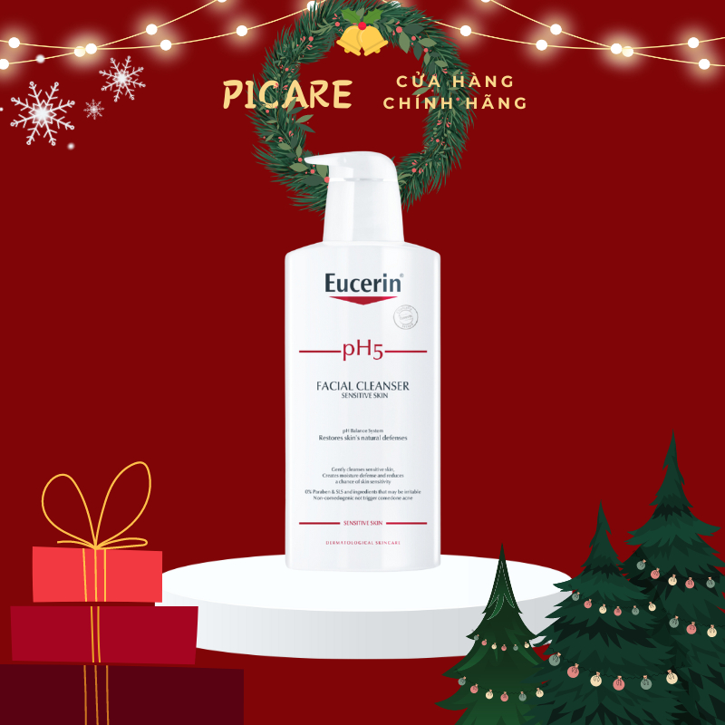Sữa rửa mặt pH5 cho da nhạy cảm Eucerin Facial Cleanser Sensitive Skin