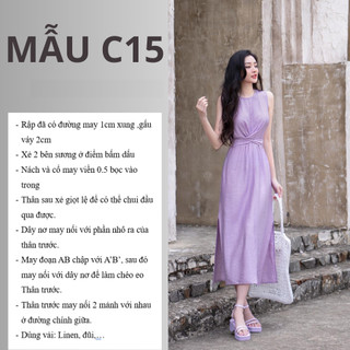 RẬP GIẤY A0 VÁY XOẮN EO MÃ C15
