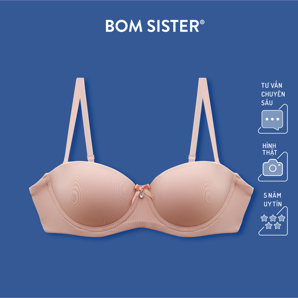 Áo lót mút mỏng có gọng cup ngang nâng ngực tự nhiên BOM SISTER A812