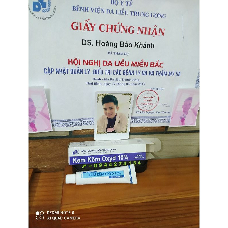 kem kẽm oxyd 10% bv da liễu tw trung ương bảo vệ da