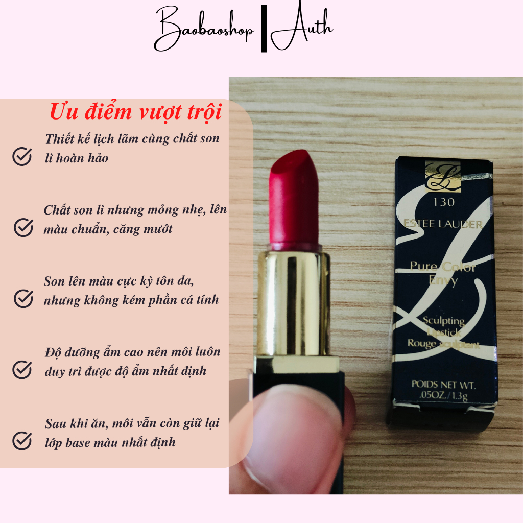 Son Estee Lauder Pure Color Envy Sculpting Lipstick 1.3g - Đôi Môi Quyến Rũ, Sắc Màu Tự Tin