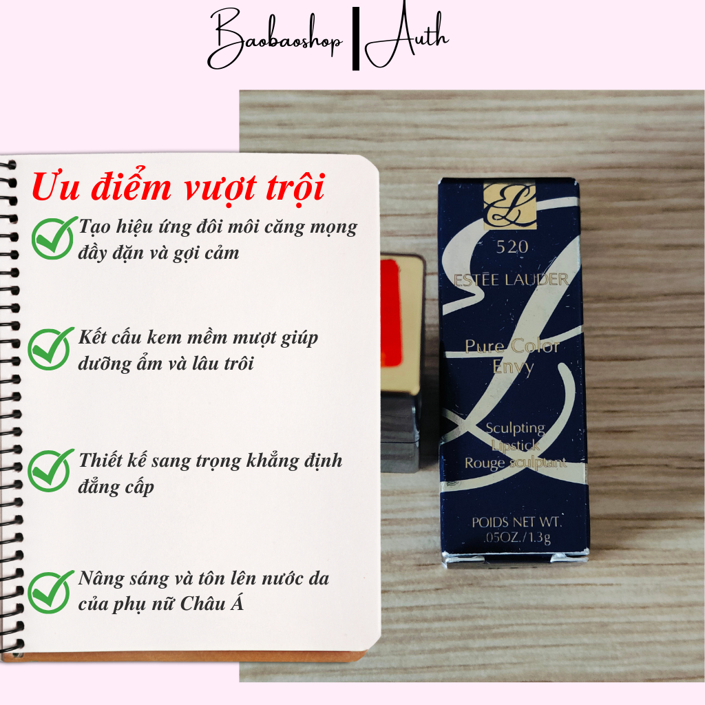 Son Estee Lauder Pure Color Envy Sculpting Lipstick 1.3g - Đôi Môi Quyến Rũ, Sắc Màu Tự Tin