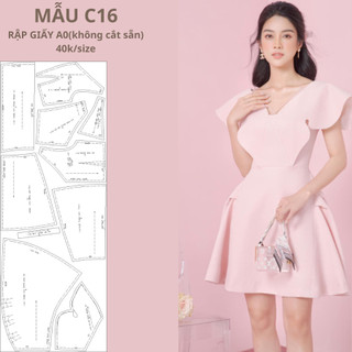 Rập giấy a0 đầm cánh bướm mã c16