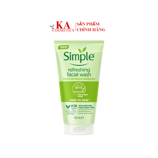 Gel rửa mặt cho da nhạy cảm simple refreshing 150ml