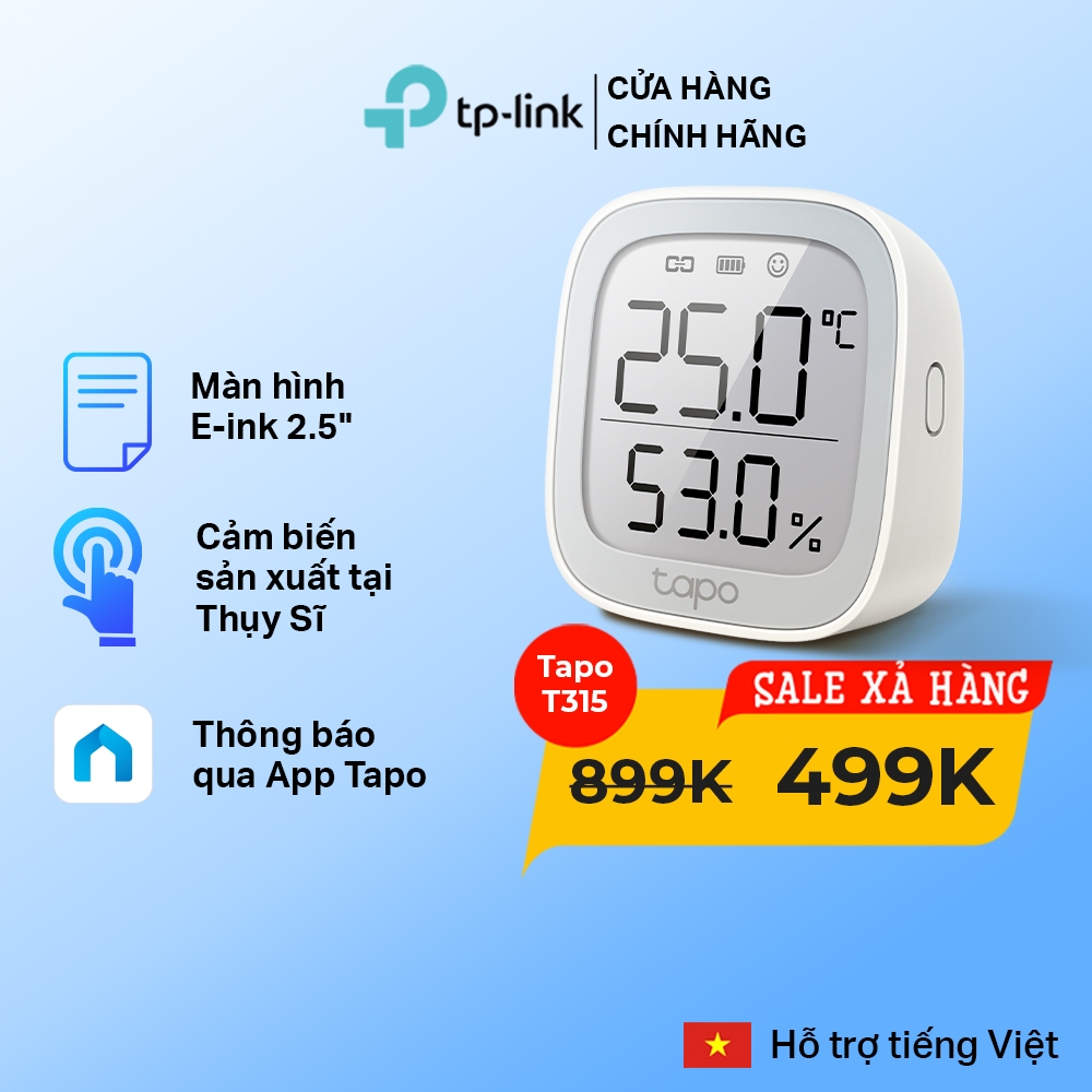 [Hỏa Tốc] Nhiệt Kế Thông MInh TP-Link Tapo T315 Theo Dõi Nhiệt Độ, Độ Ẩm