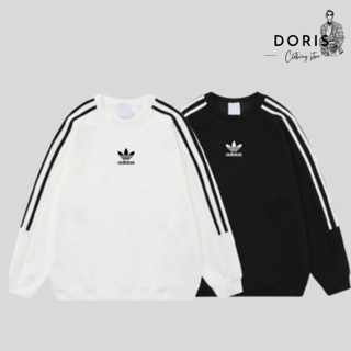 Áo Sweater ADIDAS Nam Nữ bacsic chất nỉ bông form unisex áo swt nike 3 sọc cặp đôi nam nữ Doris_Clothingh.Store