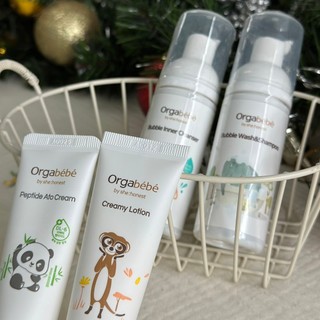 Set sữa tắm du lịch 4 món Orgabebe Travel Kit Hàn quốc chăm sóc da cho bé