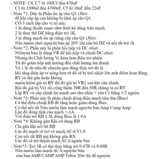 Mạch Class A ACA Turbo 20w (20V-45v, 1A-3A)