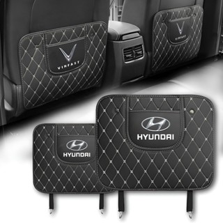 Tấm Chắn Lưng Ghế Ô Tô Da PU - Đệm Lót Bảo Vệ Lưng Ghế Ô Tô Có Logo Theo Hãng Xe, Chống Thấm Nước, Chống Trầy, Chống Bẩn