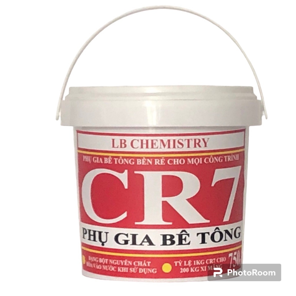 Phụ gia bê tông CR7 (750g) chuyên dùng cho trạm trộn - 1kg CR7 dùng cho 200 kg xi măng