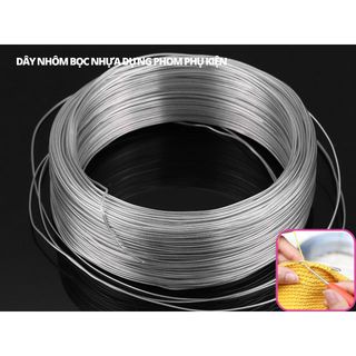 Dây nhôm bọc nhựa dựng phom phụ kiện làm vành mũ Cici Handmade chuyên hạt đá hạt pha lê hạt cườm hạt DIY