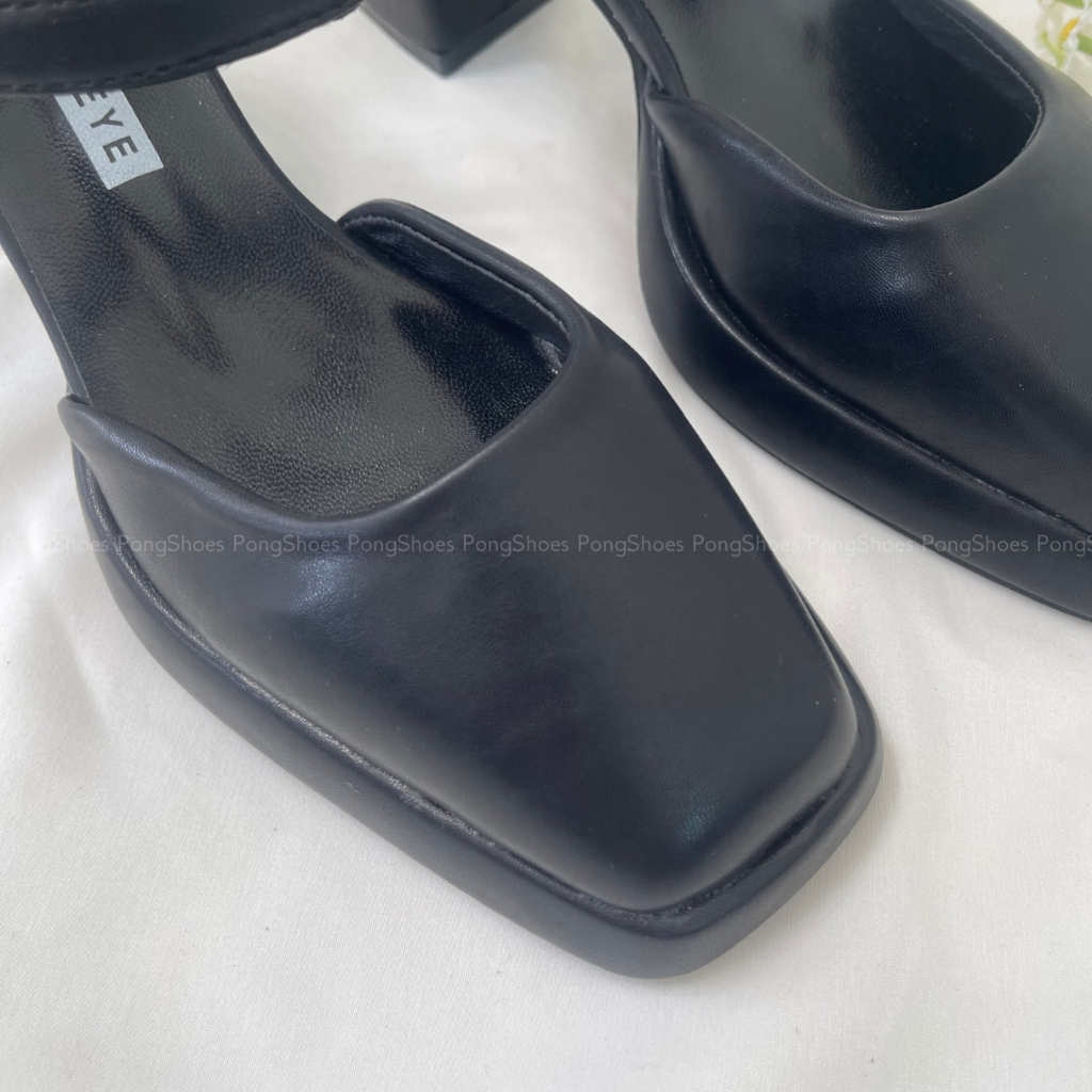 Giày Sandal gót cao bít mũi Pong Shoes- Full Box- Mã 1570