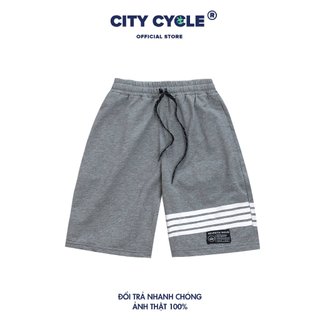 Quần đùi Local Brand 3 sọc City Cycle cotton form rộng oversize unisex