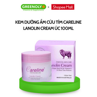 Kem Dưỡng Ẩm Cừu Tím Careline Lanolin Cream Úc Hộp 100ml