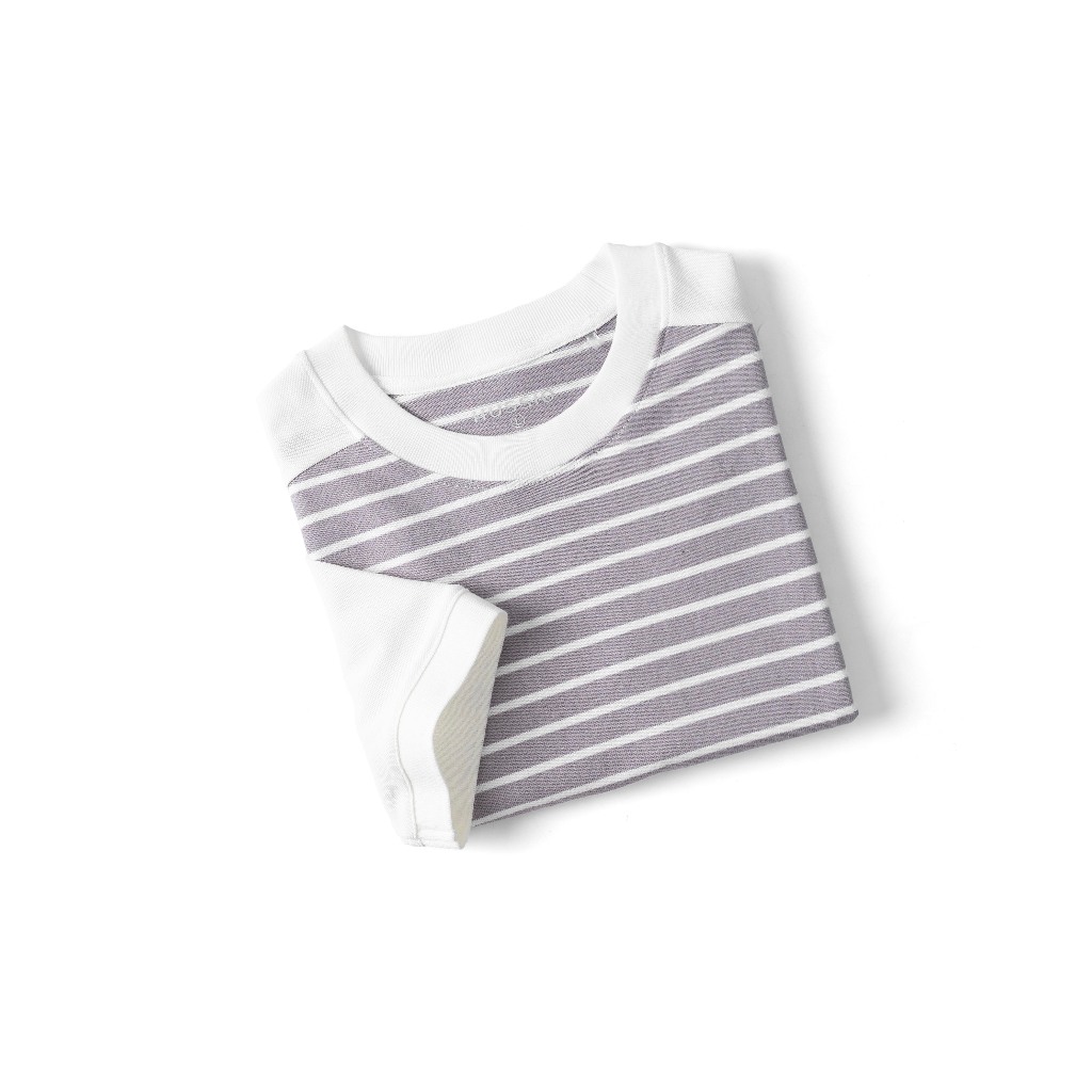 Áo thun nam Raglan LAREN vải Cotton Single sọc phối Pique  trẻ trung, năng động - HUSSIO