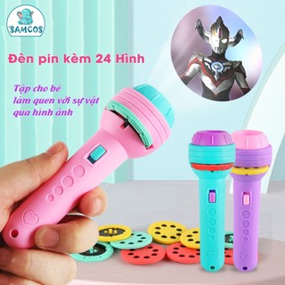 Đèn pin chiếu hình cho bé 24-32-56 hình ngộ nghĩnh đáng yêu sắc nét Samcos