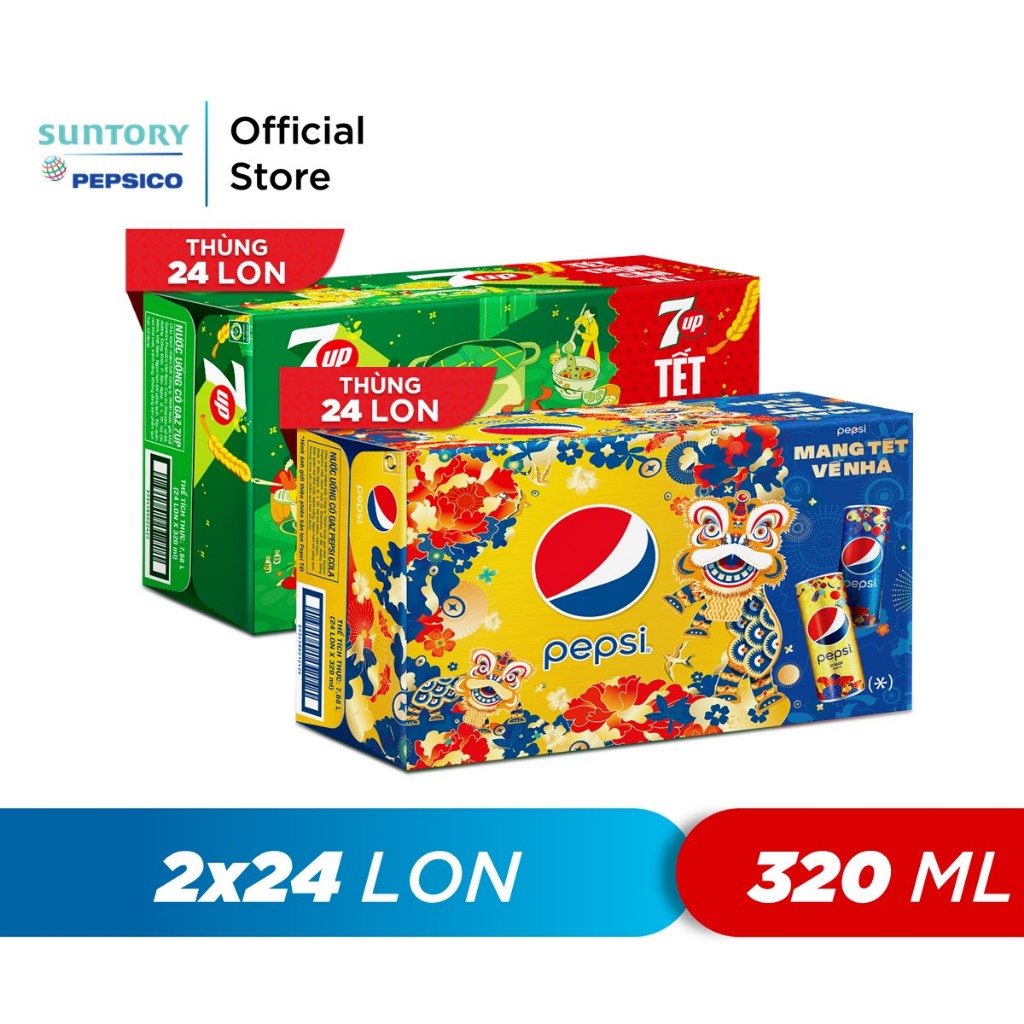 Combo 1 Thùng Pepsi và 1 Thùng 7Up