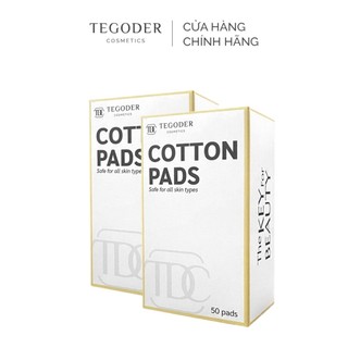  Bộ 2 Bông tẩy trang thiên nhiên Tegoder (50 miếng)x2