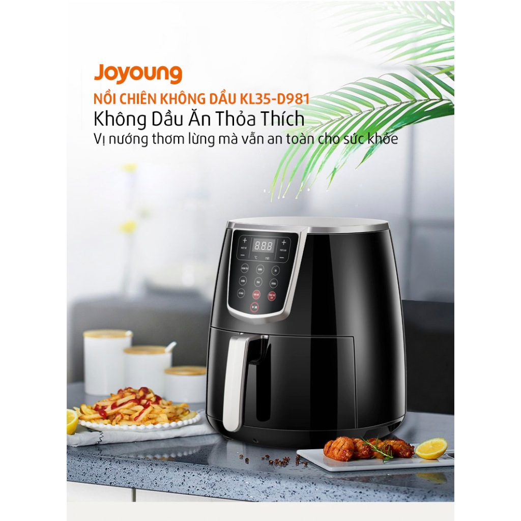 Nồi Chiên Không Dầu KL35 D981 3.5L Lòng Nồi Chống Dính - Hàng Chính Hãng bảo hành 24 tháng