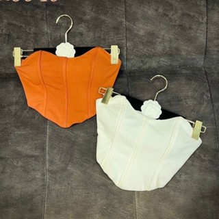 Áo cúp ngực vạt nhọn ôm dáng sang trọng, áo ống croptop có mút ngực