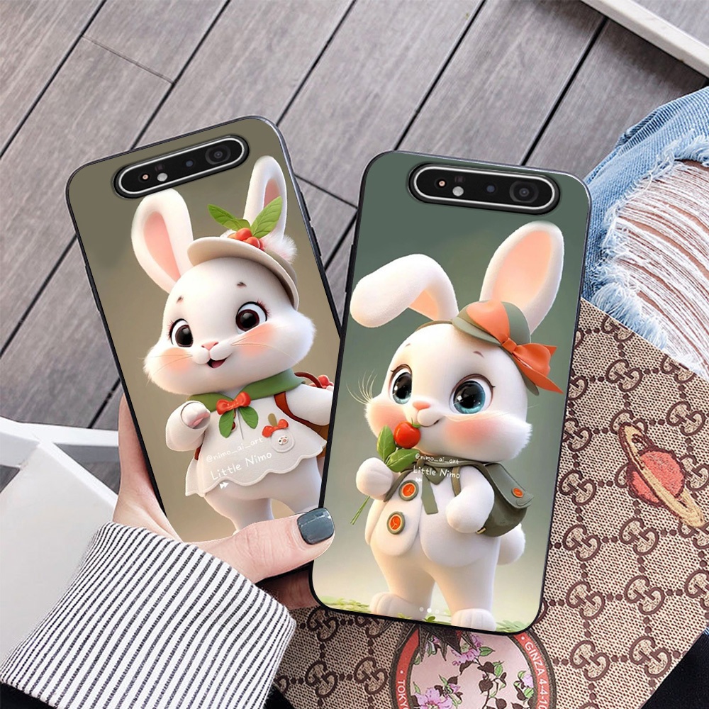 Ốp lưng Samsung a80 in hình thỏ dễ thương