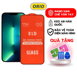 Kính cường lực iphone 21D full màn 6/6s/7/8/x/xs/xr/xsmax/11/12/13/14/15/plus/pro/promax ORIO [K-C]