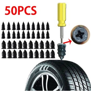 Set 50 Đinh Vít Vá Lốp Xe Không Ruột - Đinh Bọc Silicon Vá Vỏ Xe Ôtô, Xe Máy