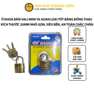 Ổ khoá bấm vali mini Ya Huan bằng đồng thau kích thước 20mm nhỏ gọn, siêu bền, an toàn chắc chắn