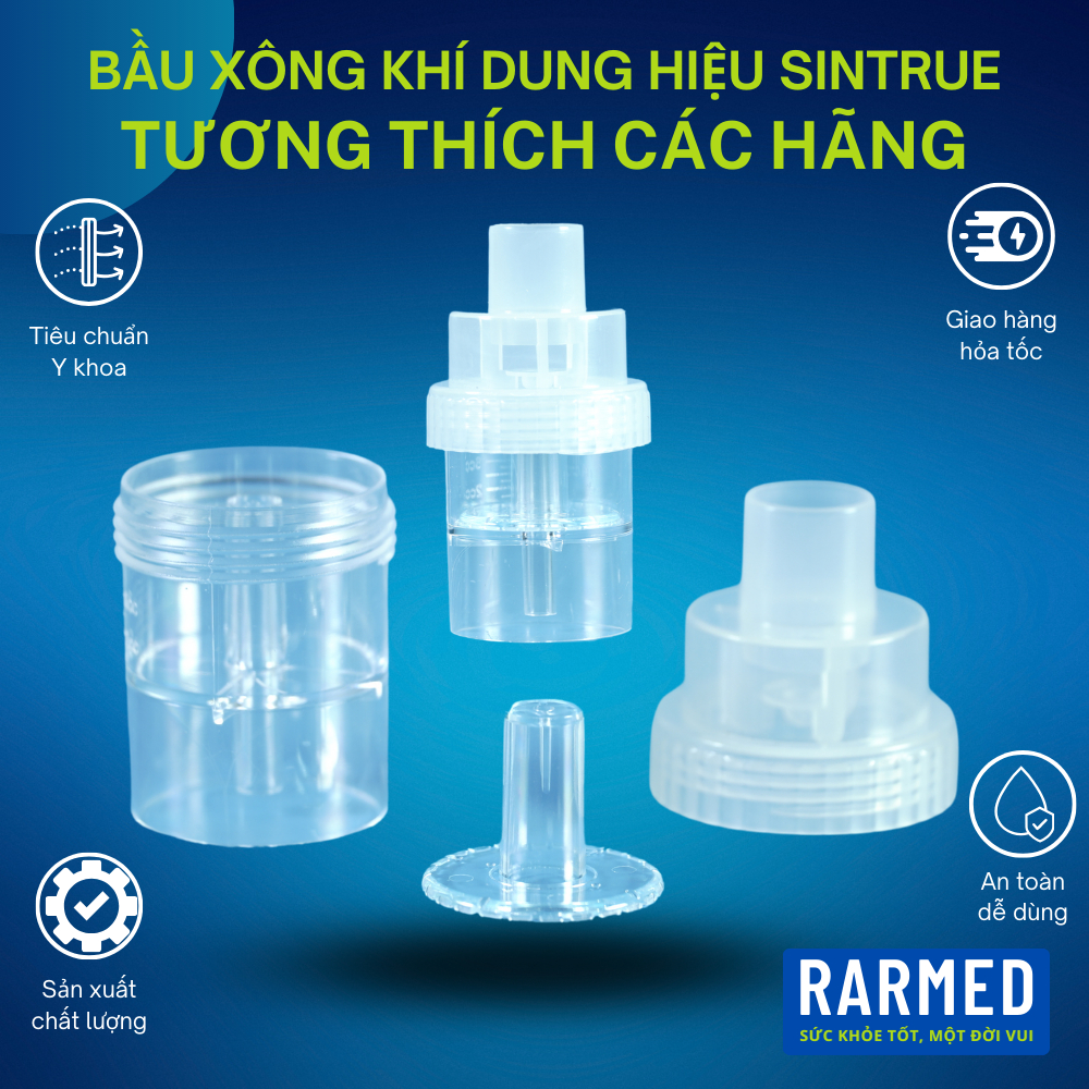 Phụ kiện bầu xông khí dung, cốc thuốc máy xông khí dung các loại - Hiệu Sintrue