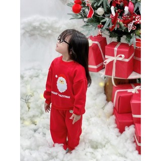 Bộ nỉ đỏ noel ông già tuyết cho bé- c72