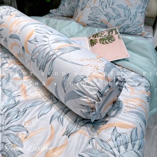 Bộ chăn ga 5 món Beddy Hoa Lá Mint Tencel Luxury
