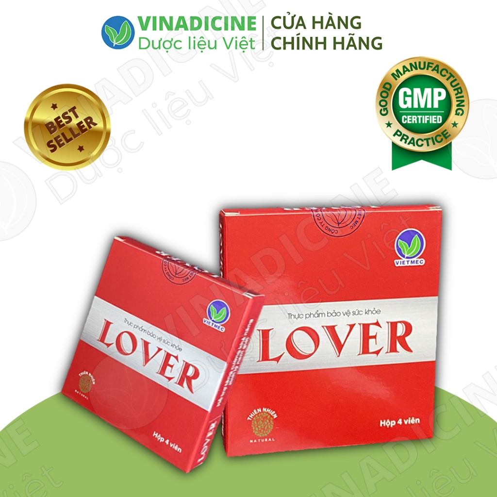 Bổ Thận, Tráng Dương, Tăng Cường Sinh Lực LOVER VIETMEC Dạng Viên 1 Hộp*4 Viên