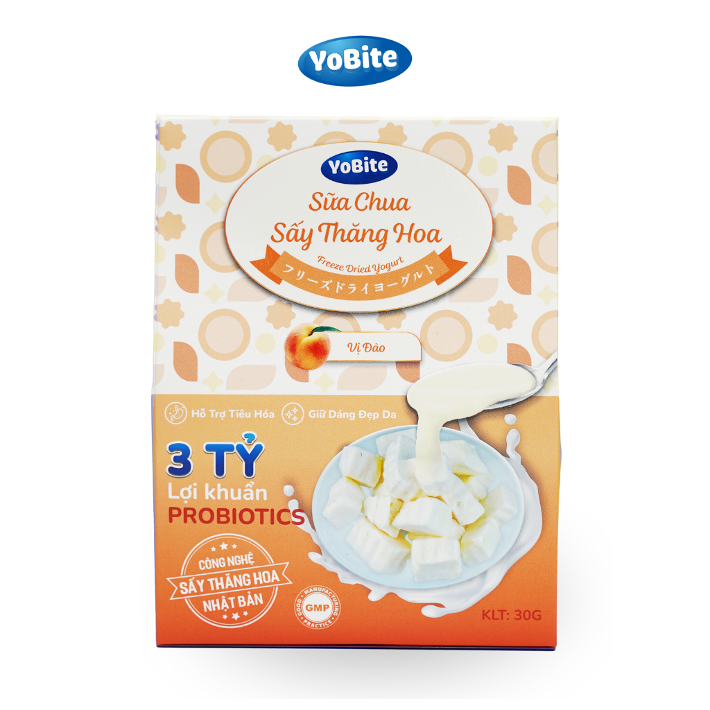 Sữa Chua Khô Giảm Cân Vị Đào - YoBite Healthy - Giữ dáng đẹp da