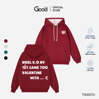 Áo hoodie 3 "không" the good , áo hoodie nỉ lông unisex form rộng basic