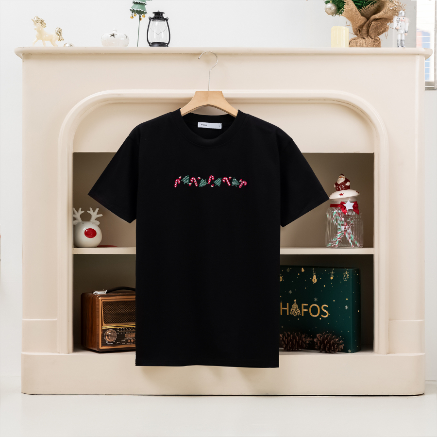 Áo Thun cổ tròn X-Mas The Series Hafos,phiên bản Giáng Sinh Giới Hạn - chất vải Cotton, thoáng mát, phom Mens