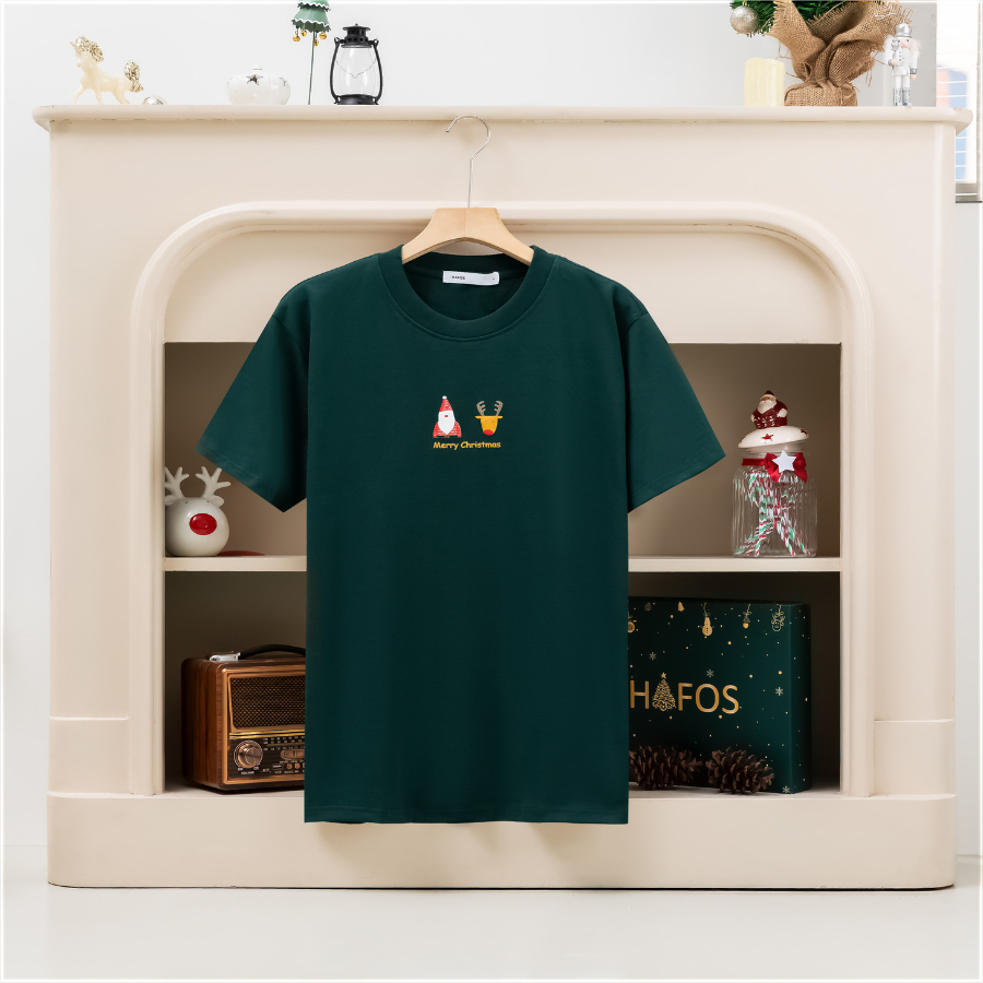 Áo Thun cổ tròn X-Mas The Series Hafos,phiên bản Giáng Sinh Giới Hạn - chất vải Cotton, thoáng mát, phom Mens