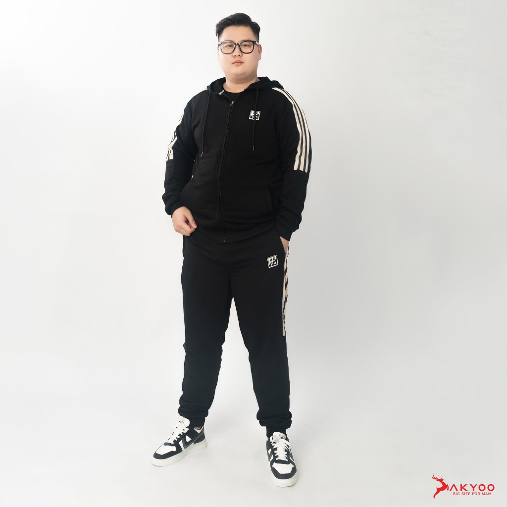 Bộ Nỉ Nam Bigsize 80 - 140KG AKYOO Cao Cấp, Bộ Thun Nỉ Da Cá Co Giãn, Không Bai Xù-AN BO SOC-QN BO SOC