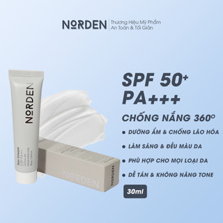 Kem Dưỡng Chống Nắng Dành Cho Nam NORDEN, SPF50 PA+++ Không Nâng Tone, Chống Lão Hóa, Cấp Ẩm, Sáng Da, Chống UVA UVB 30g