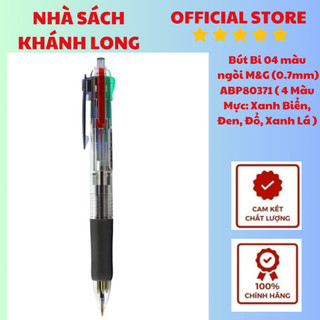 Bút bi 4 màu MG ABP 80371 Ngòi 0.7mm Hàng Chính hãng