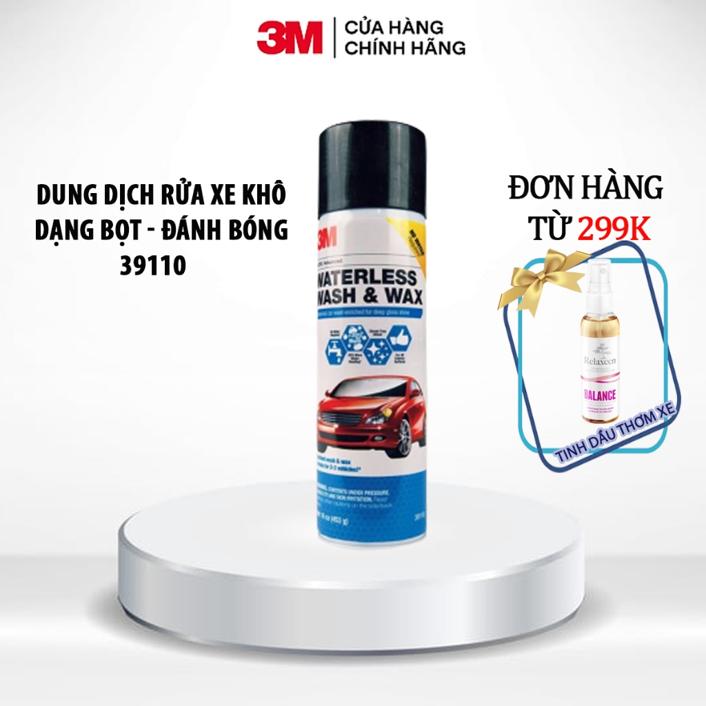 Chai Xịt Bọt Rửa Xe Không Cần Nước Và Làm Bóng Nhanh 3M Waterless Was 453g