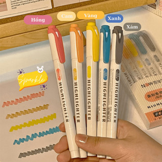 SÉT 5 Bút đánh dấu DIY highlight dạ quang 30 màu lựa chọn