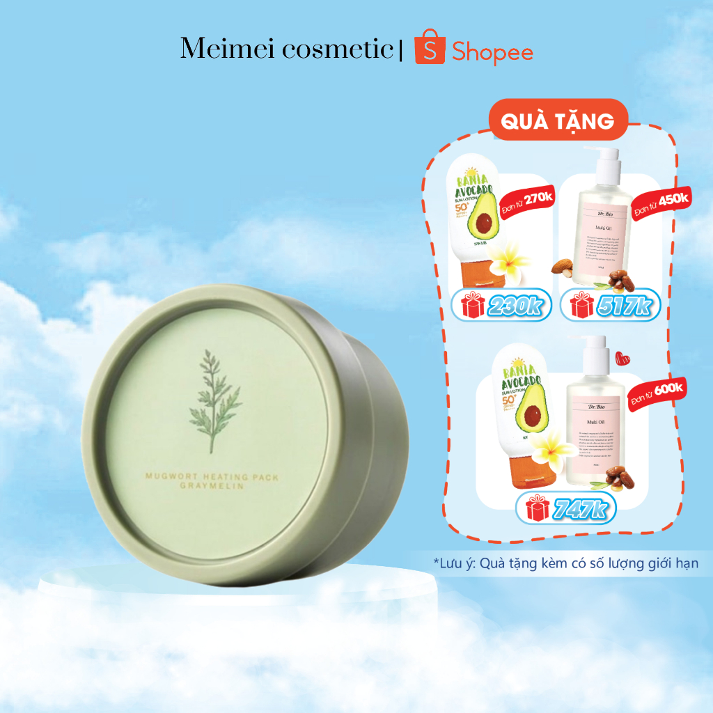 Mặt Nạ Ngải Cứu Xông Hơi Graymelin Mugwort Heating Pack 100g🍀